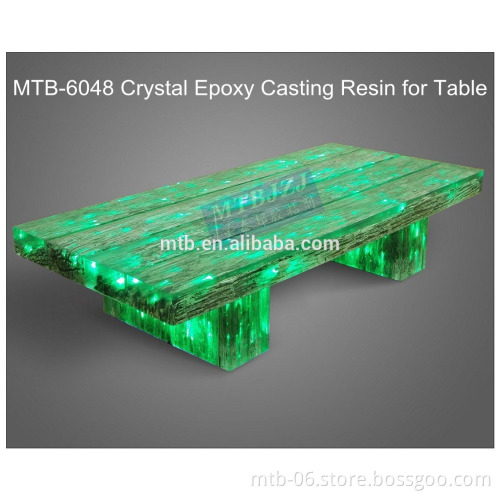 High Gloss Crystal Epoxy Resin Casting for Table